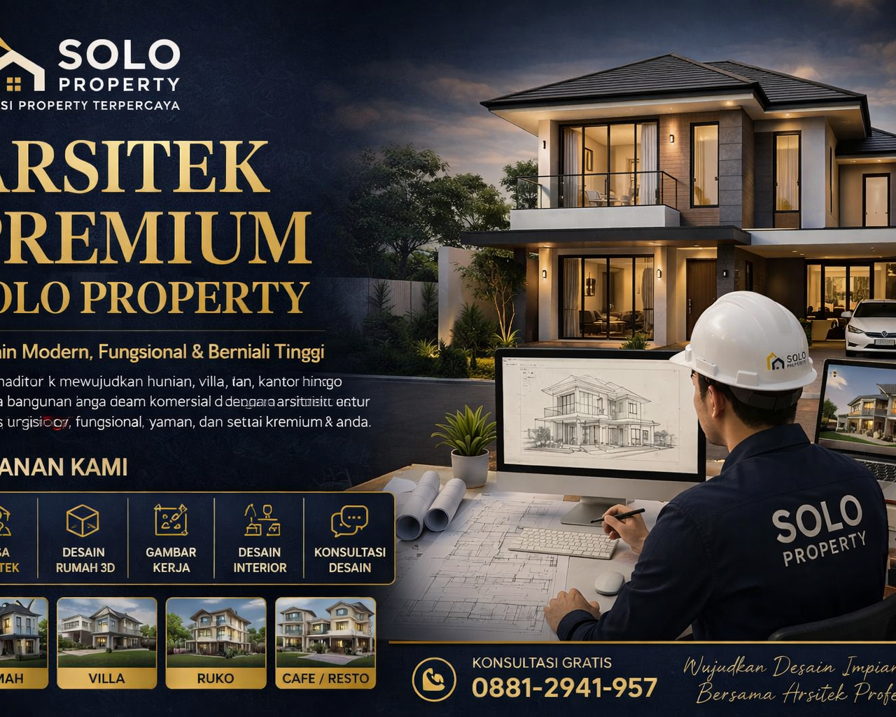 desain arsitek premium solo